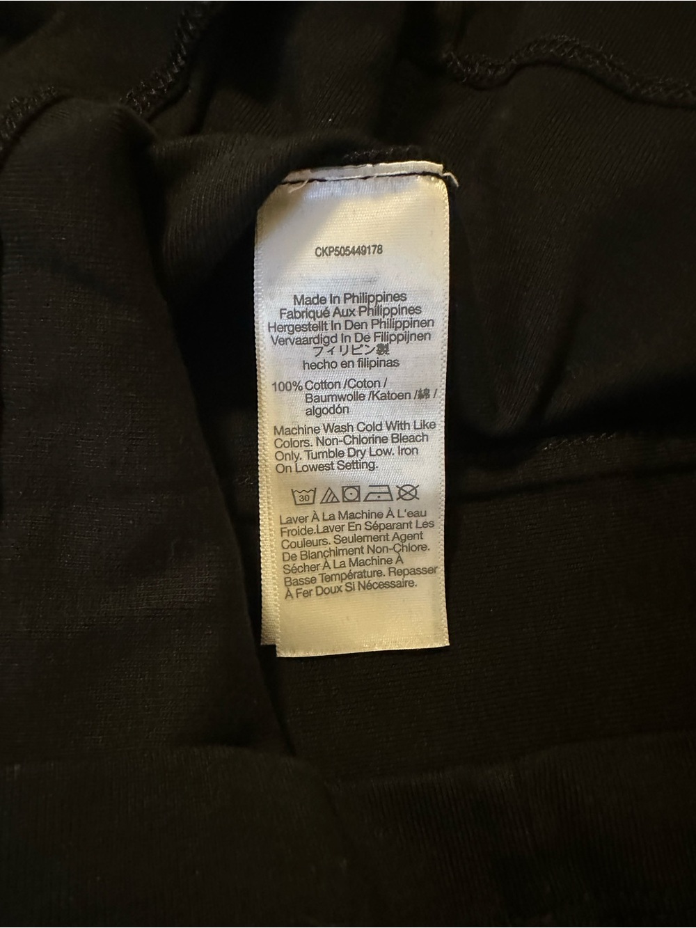 Madewell '90s V-Neck Long-Sleeve Tee in Compact Cotton women’s XS Jet Black NWT - Picture 9 of 9